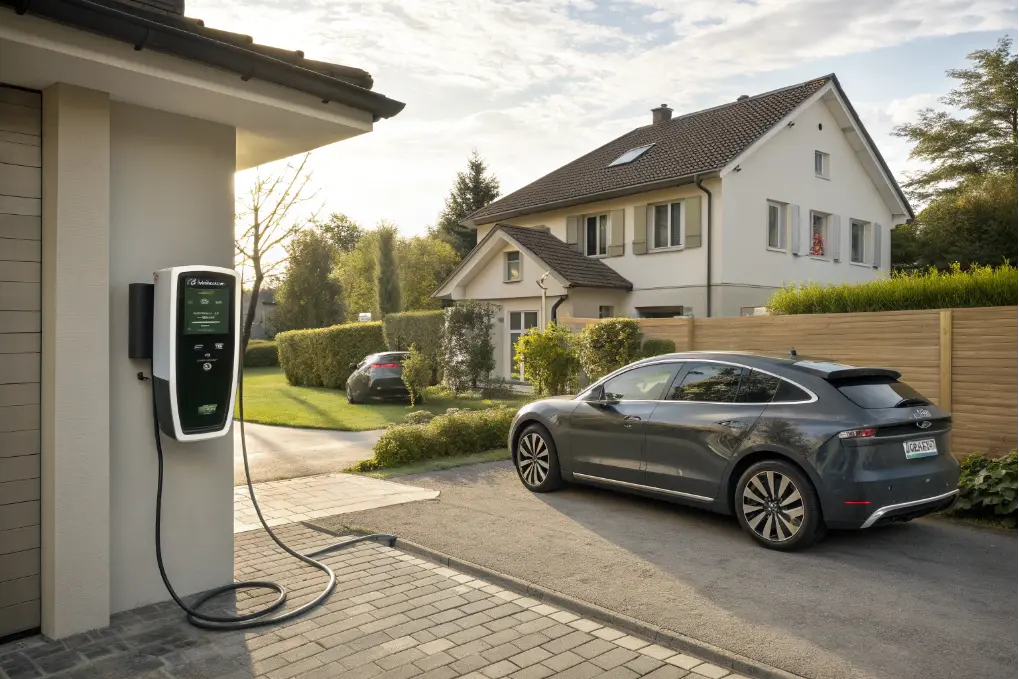 Borne de Recharge d'une voiture à Domicile