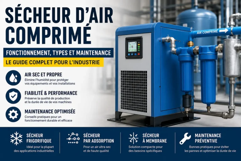 Sécheur d’air comprimé : fonctionnement, types et maintenance en industrie